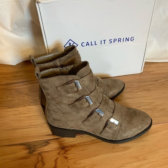 Call It Spring Shoes - Call it Spring Thaolith vegan strappy boots 7